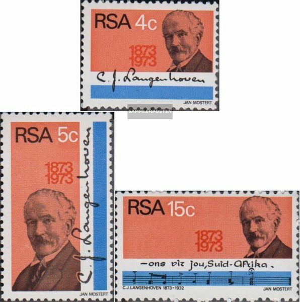 Südafrika Briefmarken-Set 1973 – C. J. Langenhoven Komplett Postfrisch