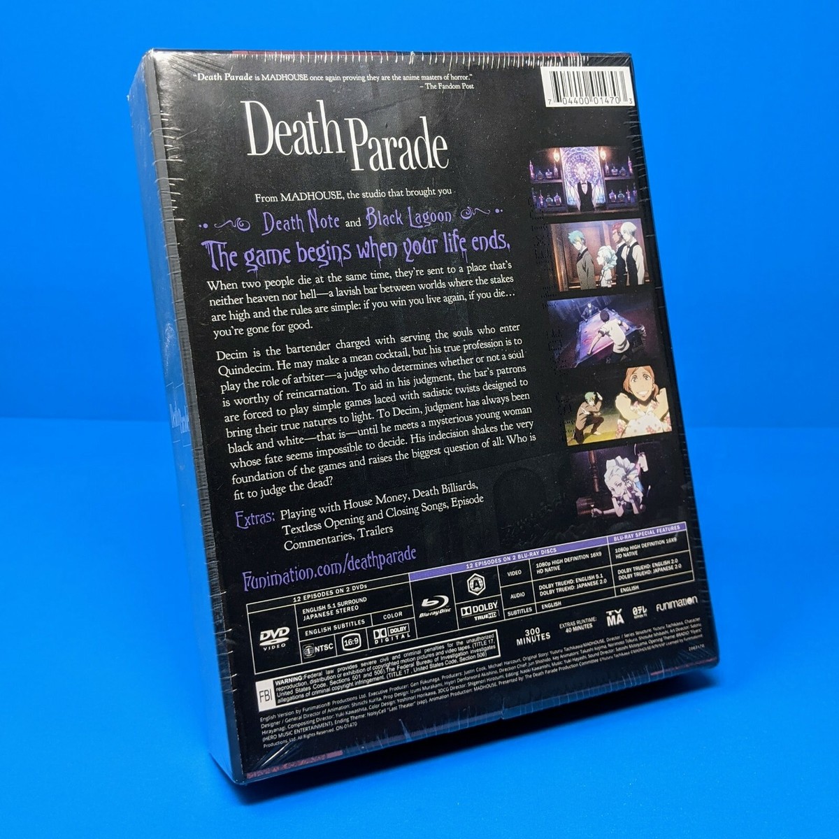 Death Parade Complete Limited Edition Premium Box Set Blu-ray/DVD