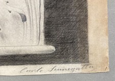 ARTE-ARCHITETTURA-ANTICO DISEGNO-STUDIO PER UN CAPITELLO-ARTISTA SCANAGATTA