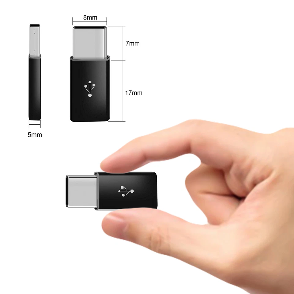 Lot Type-C Adapter to Micro USB Data Connector Converter Charger Cable Android  - Image 3 of 4