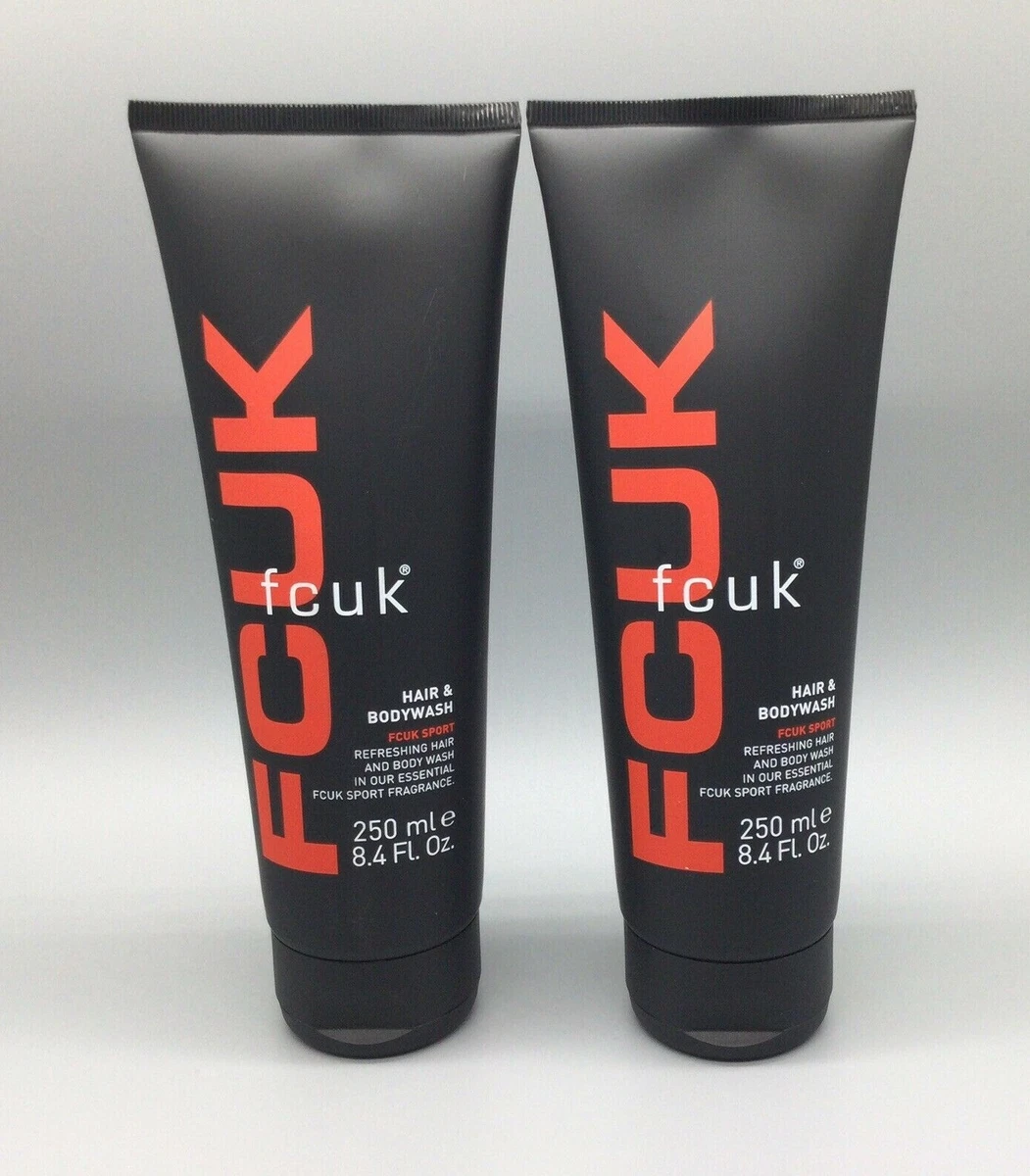 FCUK Sport Hair Body Wash Shower Gel Men 2 x 250ml