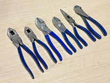NAPA Tools USA 6pc Blue Grip Pliers Cutters Set - P72, P653, P27, P29, P657, P50