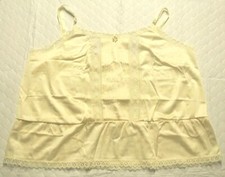 Vintage J.C. Penney Camisole Top Lingerie ECRU Color Lace Size 36 100 Nylon USA