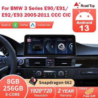 10.25'Wireless Carplay Android 13 Screen Multimedia For BMW 35er E60 E90 CCC CIC