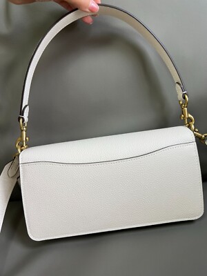 COACH 73995 Tabby 26 Shoulder Bag Crossbody White Leather