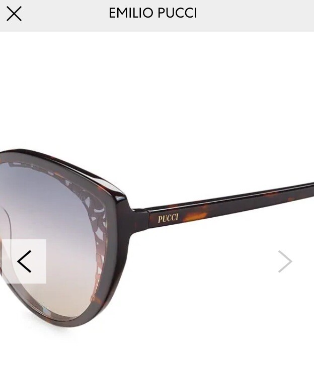 NWT Emilio Pucci 58MM Cat Eye Sunglasses with Case Full Set  display picture 2
