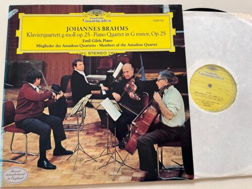 2530 133 Brahms Piano Quartet in G Minor / Gilels / Amadeus Quartet Members - Foto 1 di 1