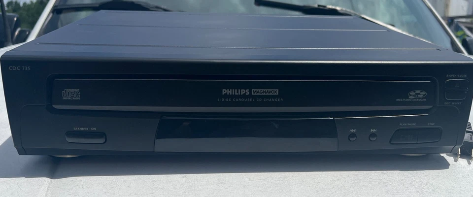 PHILIPS MAGNAVOX CDC 735 5 CD Changer Carousel Multi Disc Player Works NO REMOTE - Image 3 of 4