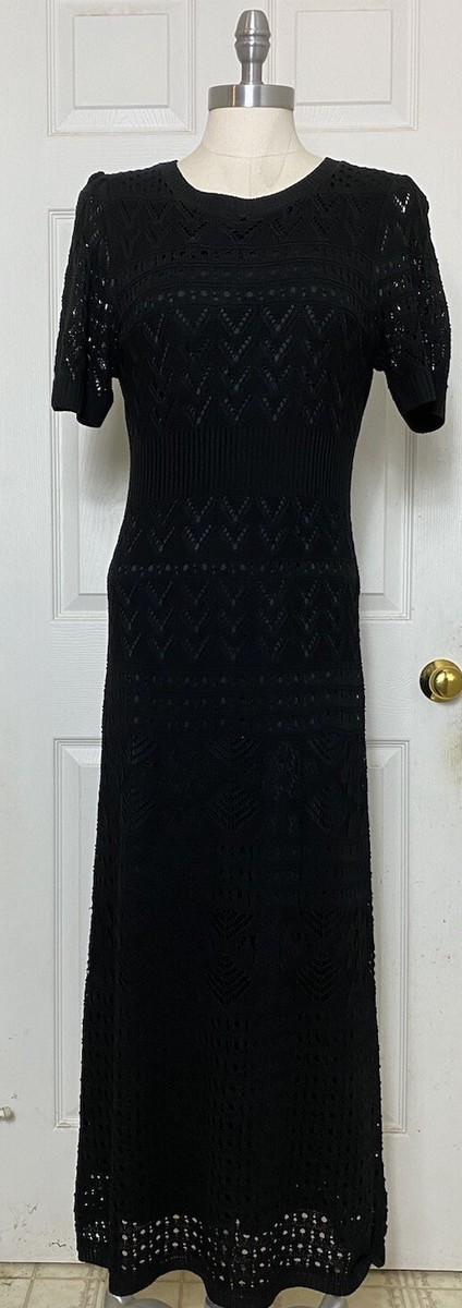 rachel zoe pleated dress with sweater Rachel Zoe Sweater Dress Womens Large Blue Cable Knit Turtleneck Marl Pockets