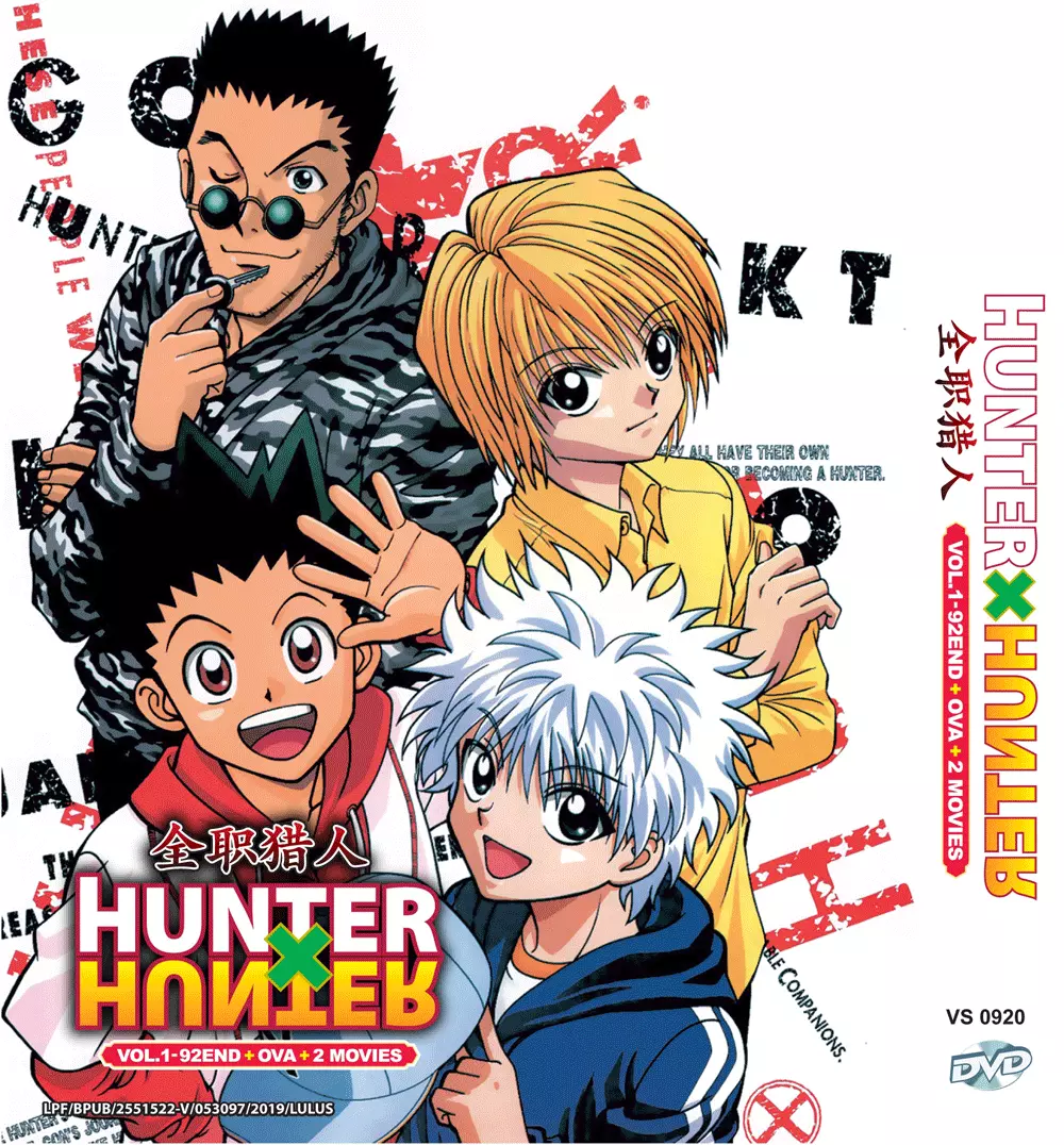 DVD ANIME HUNTER X HUNTER Temporada 1 Vol.1-92 Final + OVA + 2 PELÍCULAS  Región Todos