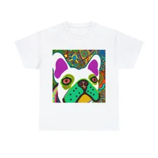 Frenchie French Bulldog T Shirt Art Tee Unisex Adult Colorful Abstact Fun Pet