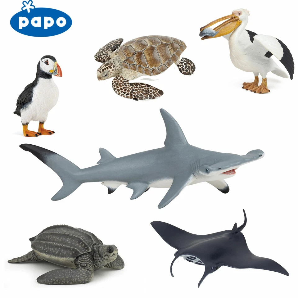 PAPO Wild Animal Kingdom OCEAN - SHARKS, WHALES, PENGUINS ETC - Choice of 44