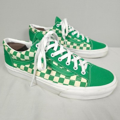 Vans Style 36 Low Shoes Men Size 12 Jolly Green Checkerboard Check Canvas