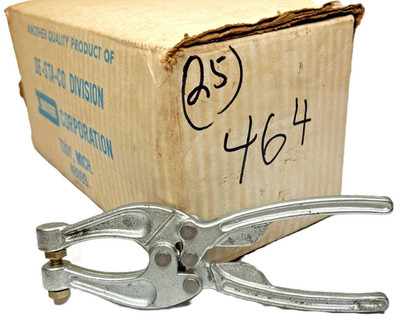 Lot of 25 DESTACO 464 Narrow Jaw Plier Clamps USA Made NOS