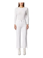 HUDSON Womens White Frayed High Waist Jeans Size: 30 Waist