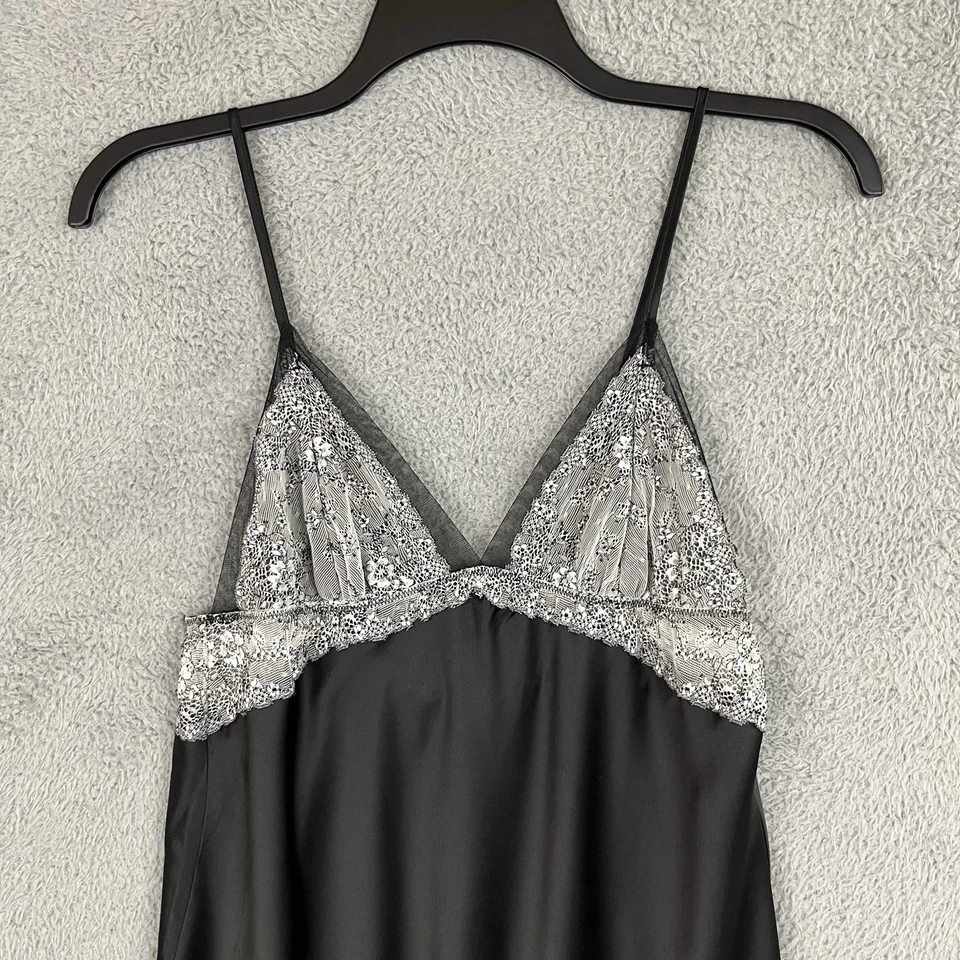 Flora Nikrooz Angelique длинный сорочки в черный размер средний Q81149 новый с недостатком - Изображение 2 из 4