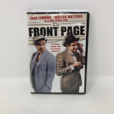 The Front Page DVD New Sealed Jack Lemmon Walter Matthau Comedy