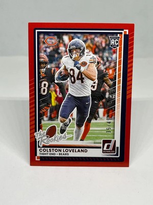 Colston Loveland 2025 Donruss Rookies & Highlights Red /49 Bears #DRH-74