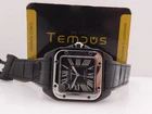 CARTIER SANTOS 2878 WITH PAPERS YEAR 2010 AUTOMATIC STEEL BLACK PVD WATCH