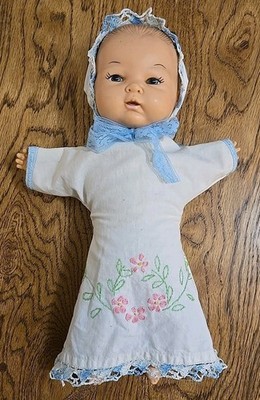 Vintage Horsman Baby Doll ''Bye Lo'' 13.5  Blue Eyes Made in USA 1972
