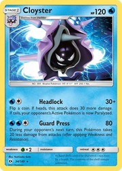 Cloyster 34/149 Reverse Holo Sun & Moon Base Set