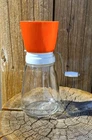 Federal Housewares Vintage Glass nut Chopper/Food Grinder Orange top