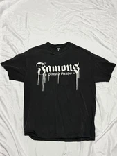 Y2K Grunge Famous Stars & Straps Black Chino Short Sleeve Graphic T XL