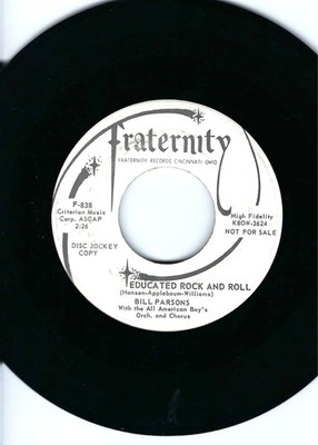 ROCKABILLY- BILL PARSONS- ''EDUCATED ROCK AND ROLL''/''CAREFREE WANDERER''- PROMO