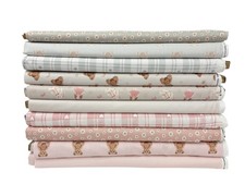 Baby Fabric Cotton Toybox Treasures Teddy Bear Quilting Patchwork for Nursery