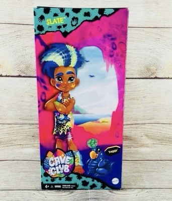 CAVE CLUB DOLL SLATE & DINOSAUR PET TAGGY MATTEL 2019 NIB BRAND NEW