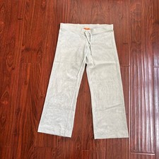 Vtg Y2K Juicy Couture Velour Tracksuit Sweatpants Size S Wide Leg Green Gray