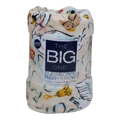 The Big One Nostalgic Plush Throw Oversized Soft Blanket 5ft X 6ft