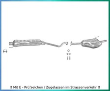 Auspuffanlage Opel Astra G 1.6 Stufenheck Auspuff Endtopf Mitteltopf