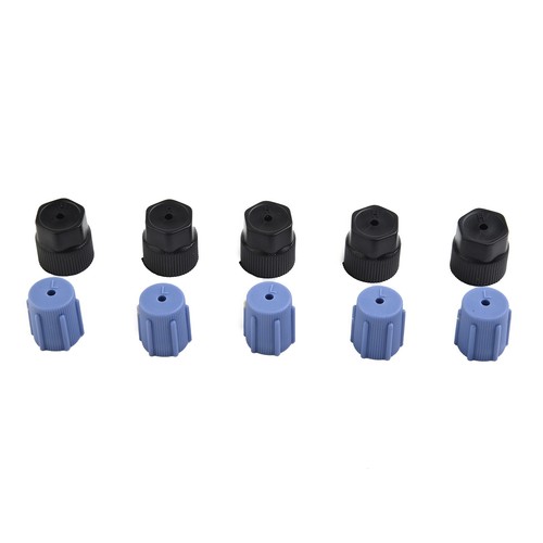 For Car Air Conditioning Cap Cover Set for Pressure Control Black+Blue - Picture 5 of 12