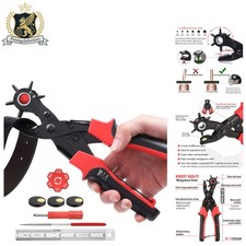 Professional Leather Hole Punch Tool Set: 6 Sizes for Precision Crafts