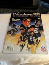 🏈  1990 PITTSBURGH STEELERS Official Team Issued Yearbook CHUCK NOLL Cover