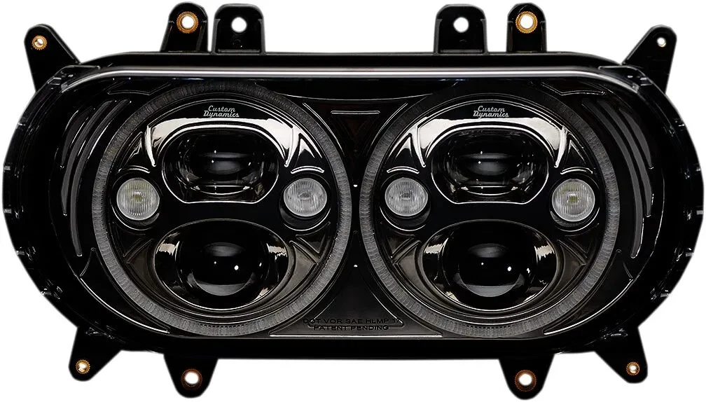 Custom Dynamics Inserti Carenatura Inferiore A LED Per Harley-Davidson - Luci Bianche Con Freccia Ambra, Plug And Play
