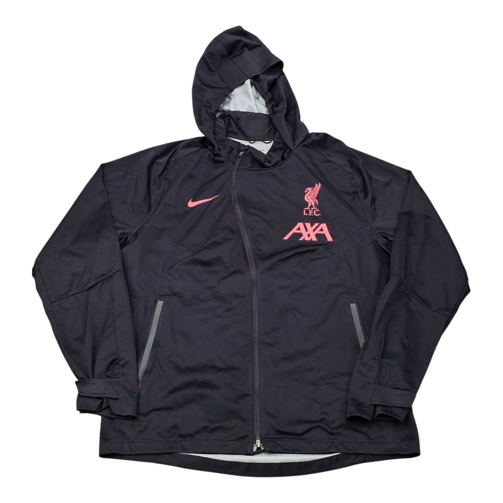 Nike Liverpool FC Storm-Fit Full Zip Hooded Jacket Black Sz Medium DZ6914-013