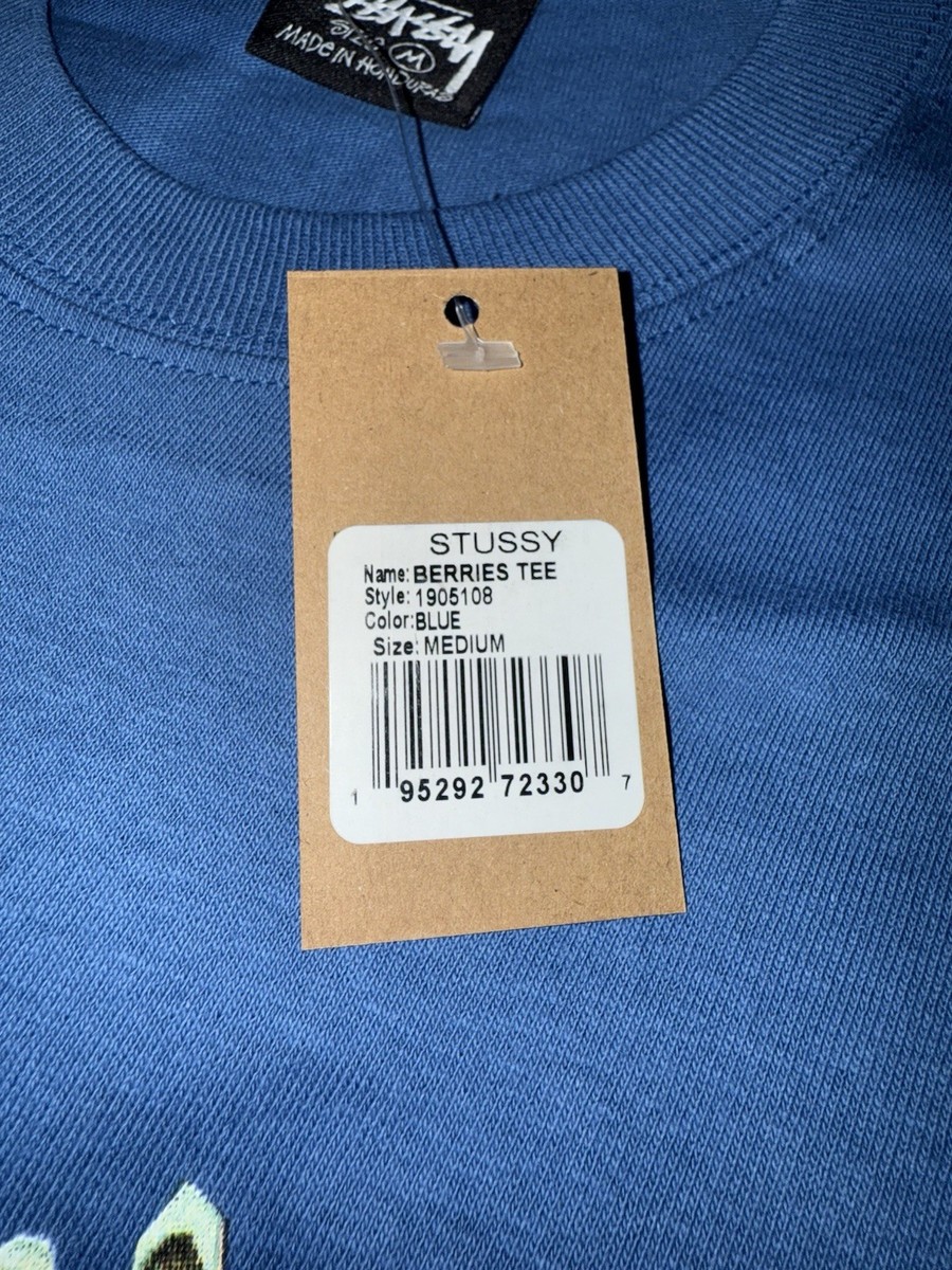 Stussy “Berries” Tee - Medium -Blue - New With Tags - Unreleased