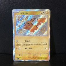 Pokémon Pikachu TCG Holo Shiny Rare Card Paldean Fates 131/091 on eBay