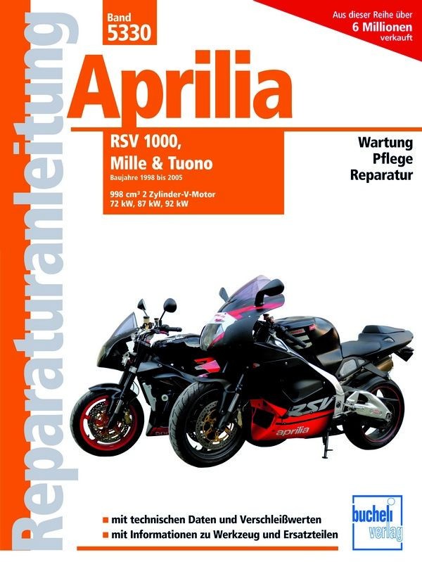 Aprilia RSV MILLE Tuono 1998-2005 Reparaturanleitung Reparatur Handbuch Buch