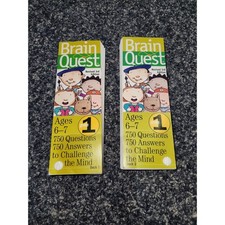 Grade 1 Ages 6 7 LOT of 2 Decks Brain Quest 3rd Edition by Workman