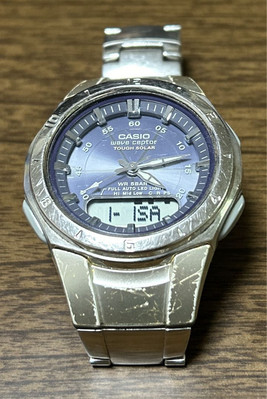 Casio Wave-Ceptor Wva-400J Digital-Analog Quartz Men Wave Ceptor Vintage  6519236