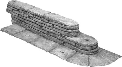 2032HD Bedrocks Trim-Free Gray, 20 Feet   Natural Stacked Slate Design Garden La