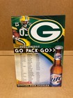 2003 Green Bay Packers Miller Lite Beer 4" x 6" Tavern Tent Schedule — photo 3