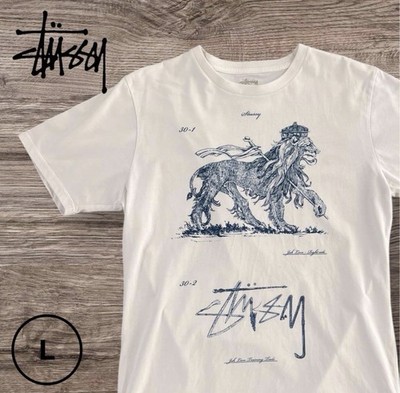 Stussy 30th Anniversary XXX Limited Jah Lion Tee Nexus VII L White
