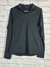 Under Armour Womens Black 1/4 Zip Fitted Coup Long Sleeve Athletic Top Medium