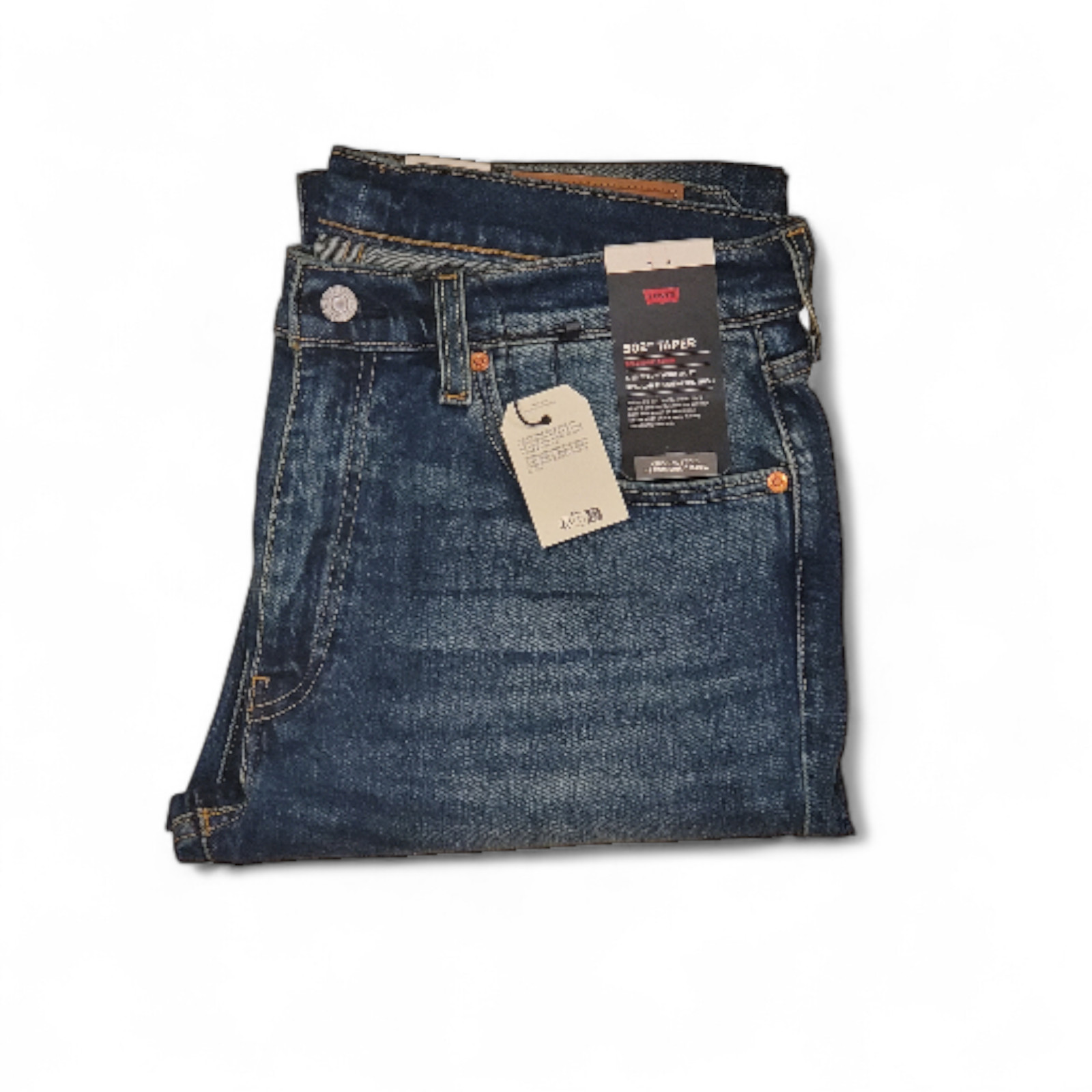 Levi's Men's 502 Taper Fit Premium Selvedge Jeans Blue Green 295071449