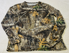 Realtree Camoflauge Edge Hunting Shirt Men's L Polyester Camo Base Layer New Con
