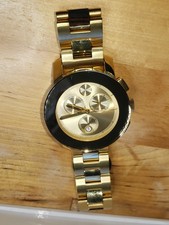Movado Bold Gold Chronograph Watch Men Women